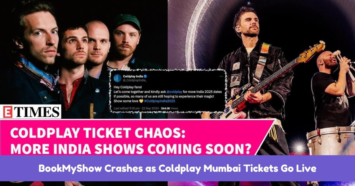 BookMyShow Crashes as Coldplay Mumbai Tickets Go Live