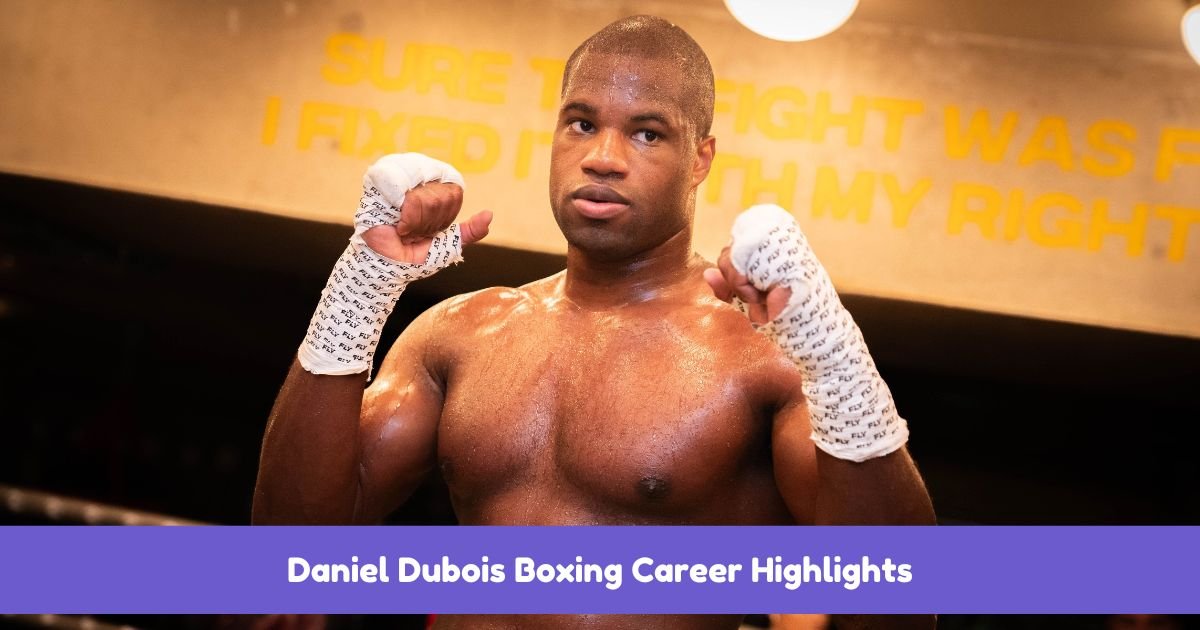 Daniel Dubois celebrating after a victory in the boxing ring